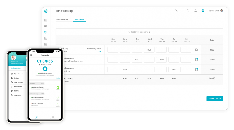 Nutcache time tracking