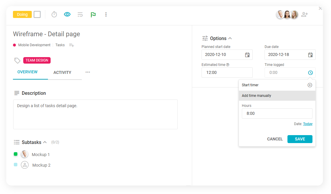 time tracking